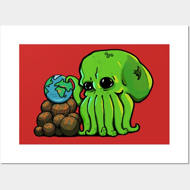 cute cthulhu Wall Art by AlexKstov